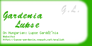 gardenia lupse business card